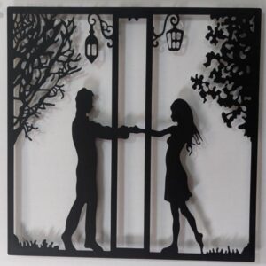 Couple in Love Metal Wall Decor