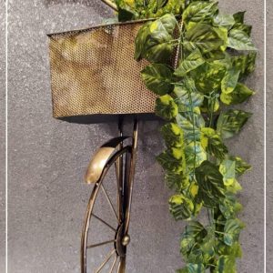 METAL GOLDEN BICYCLE FACE WALL HANGING