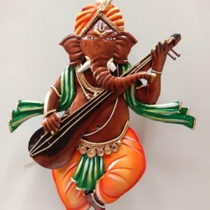 IRON METAL GANESHA MUSICIAN