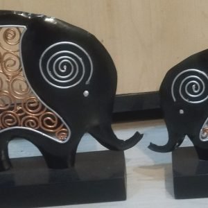 IRON METAL ELEPHANTS (SET OF 2)