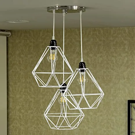 Geometric hanging lamps